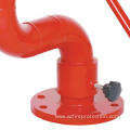 Single bent tube spiral foam fire monitors